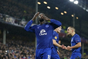 Framed Print : Romelu Lukaku's Penalty Seals Everton's Europa League Victory Over Dynamo Kiev (Round of 16 - First Leg) Framed Print : Romelu Lukaku's Penalty Seals Everton's Europa League Victory Over Dynamo Kiev (Round of 16 - First Leg)