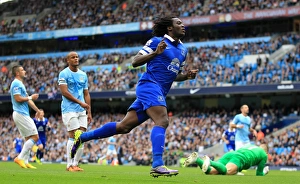 Romelu Lukaku's Strike: Everton's First Goal Against Manchester City (5-10-2013, Etihad Stadium)