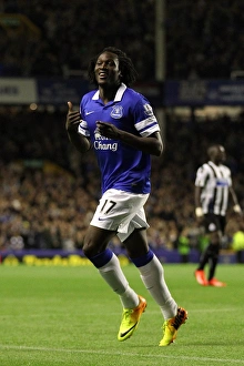 Season 2013-14 Prints: Romelu Lukaku's Stunner: Everton's Thrilling 3-2 Comeback Win Over Newcastle United (September 30)