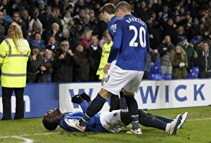 FA Cup - Third Round - Everton V West Ham United - Goodison Park Prints: Romelu Lukaku's Thrilling First Goal: Everton vs. West Ham in FA Cup Third Round
