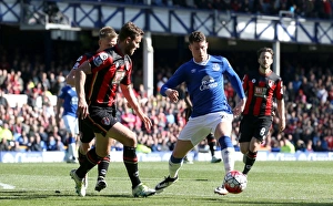 Ross Barkley in Action: Everton vs AFC Bournemouth, Barclays Premier League, Goodison Park