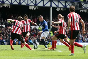 Everton V Sunderland - Goodison Park Prints: Ross Barkley Faces Off Against Sunderland Defense: Everton vs