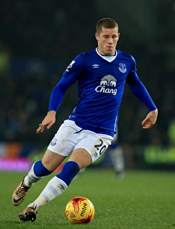 Capital One Cup Prints: Ross Barkley Leads Everton's Battle Against Manchester City in Capital One Cup Semi-Final at Goodison Park