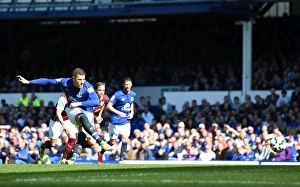 Everton V Burnley - Goodison Park Prints: Ross Barkley at the Penalty Spot: Everton vs Burnley