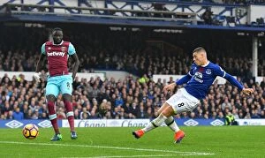 Images Dated 30th October 2016: Ross Barkley Scores Everton's Second Goal: Everton vs West Ham United at Goodison Park