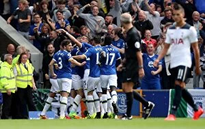 Images Dated 13th August 2016: Ross Barkley Scores First Goal: Everton vs. Tottenham Hotspur at Goodison Park