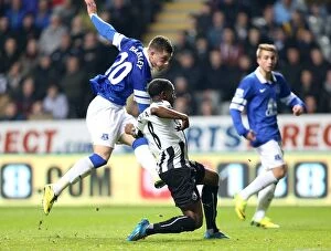 Images Dated 25th March 2014: Ross Barkley Scores Opening Goal: Everton's 3-0 Crush of Newcastle United (St)