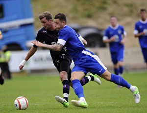Season 2012-13 Prints: Ross Barkley vs. Christie Elliot: A Tactical Clash in Everton's Pre-Season Friendly Against Partick Thistle