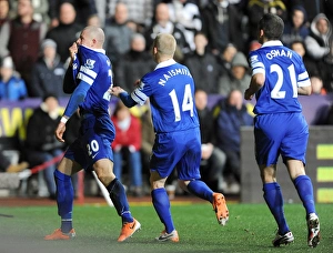 Swansea City 1 V Everton 2 : Liberty Stadium : 22-12-2013 Prints: Ross Barkley's Brilliant Brace: Everton's Thrilling 2-1 Victory Over Swansea City (December 22)