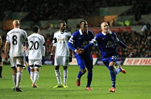 Swansea City 1 V Everton 2 : Liberty Stadium : 22-12-2013 Prints: Ross Barkley's Double: Everton's Thrilling 2-1 Win Over Swansea City (December 22)
