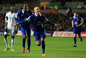 Swansea City 1 V Everton 2 : Liberty Stadium : 22-12-2013 Prints: Ross Barkley's Double: Everton's Victory over Swansea City (22-12-2013)