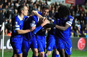 Swansea City 1 V Everton 2 : Liberty Stadium : 22-12-2013 Prints: Ross Barkley's Double Strike: Everton's Thrilling 2-1 Victory Over Swansea City (December 22)