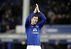 FA Cup - Third Round - Everton v West Ham United - Goodison Park Collection: Ross Barkley's FA Cup Triumph: Everton's Hero Celebrates with Fans after Victory over West Ham