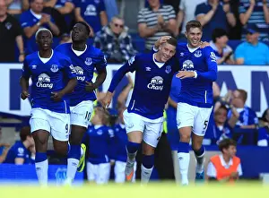Framed Print : Ross Barkley's Stunner: Everton's First Goal Against Watford in Premier League Framed Print : Ross Barkley's Stunner: Everton's First Goal Against Watford in Premier League