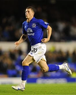 Images Dated 21st September 2011: Ross Barkley's Unforgettable Performance: Everton's Carling Cup Triumph Over West Bromwich Albion