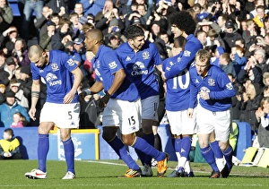 FA Cup - Round 5 - Everton V Blackpool - 18 February 2012 Prints: Royston Drenthe Scores the Opener: Everton FC's FA Cup Victory Against Blackpool (18 February 2012)