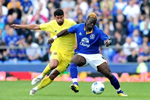 Pre-Season Friendly Prints: Saha vs Musacchio: A Clash at Goodison Park - Everton vs Villarreal (August 2011)