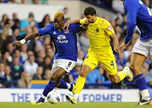 Pre-Season Friendly Prints: Saha vs. Musacchio: A Riveting Battle at Goodison Park - Everton vs