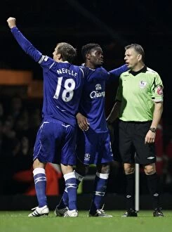 Images Dated 8th November 2008: Saha's Hat-trick: Everton's Triumph over West Ham United in the Premier League (08/11/08)