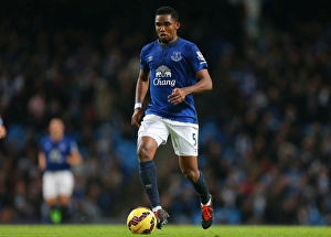 Manchester City V Everton - Etihad Stadium Prints: Samuel Eto'o at Etihad Stadium: Manchester City vs. Everton - Barclays Premier League