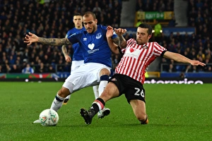 Sand vs. Honeyman: Intense Battle for the Carabao Cup Ball at Goodison Park - Everton vs. Sunderland