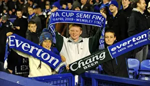 Sea of Passion: Everton Fans in Full Force at Goodison Park during the Everton vs. Bolton Wanderers Match (Barclays Premier League, 10 November 2010)