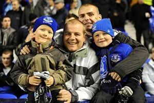 Images Dated 10th November 2010: A Sea of Passion: Everton FC Fans Unite at Goodison Park during the Everton vs