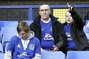 Images Dated 19th March 2011: A Sea of Passionate Everton Fans Gathering at Goodison Park Before Kick-off (Everton vs Fulham)