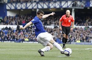 29 January 2011 Everton v Chelsea Collection: Seamus Coleman in Action: Everton vs. Chelsea - FA Cup Fourth Round at Goodison Park (2011)
