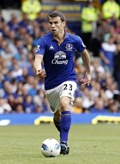 Seamus Coleman in Action: Everton vs. Aston Villa, Barclays Premier League, Goodison Park (2011)
