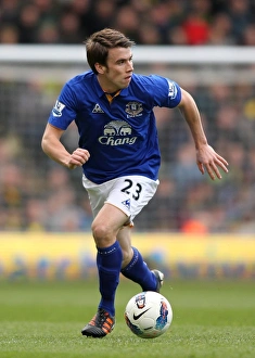 07 April 2012 V Norwich City, Carrow Road Prints: Seamus Coleman in Action: Everton vs. Norwich City, Premier League (07.04.2012)