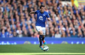 Everton V Aston Villa - Goodison Park Prints: Seamus Coleman in Action: Everton vs Aston Villa, Premier League - Goodison Park