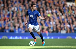 Seamus Coleman in Action: Everton vs Aston Villa, Premier League - Goodison Park