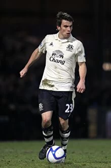 Images Dated 8th January 2011: Seamus Coleman in Action: Everton vs Scunthorpe United, FA Cup Third Round