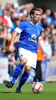 Images Dated 14th July 2012: Seamus Coleman in Action: Everton's Pre-Season Clash against Morecambe at Globe Arena