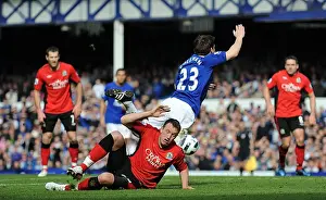 16 April 2011 Everton V Blackburn Rovers Prints: Seamus Coleman Fouled by Phil Jones: Everton's Penalty Drama vs