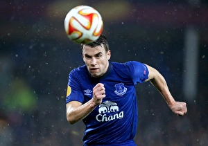 Framed Print : Seamus Coleman Kicks Off Everton's Europa League Battle Against Dynamo Kiev at Goodison Park Framed Print : Seamus Coleman Kicks Off Everton's Europa League Battle Against Dynamo Kiev at Goodison Park