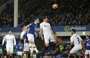 Everton V Swansea City - Goodison Park Prints: Seamus Coleman Scores the Opener: Everton vs Swansea City at Goodison Park, Premier League