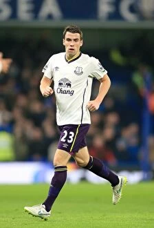 Images Dated 11th February 2015: Seamus Coleman vs. Chelsea: A Fierce Face-Off at Stamford Bridge