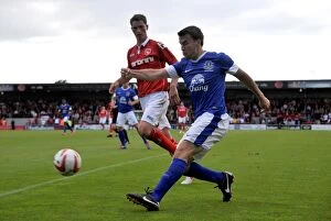 Images Dated 14th July 2012: Seamus Coleman vs. Gary McDonald: Intense Clash between Everton's Star