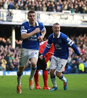 Everton 2 V Cardiff City 1 : Goodison Park : 15-03-2014 Prints: Seamus Coleman's Double: Everton's Triumph Over Cardiff City in the Premier League (15-03-2014)