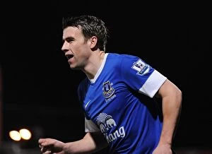 Images Dated 7th January 2013: Seamus Coleman's Four-Goal Blitz: Everton's Thrashing of Cheltenham Town in FA Cup Third Round