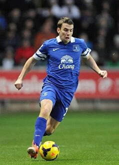Images Dated 22nd December 2013: Seamus Coleman's Game-Winning Goal: Everton's Triumph over Swansea City in the Barclays Premier