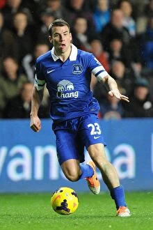 Images Dated 22nd December 2013: Seamus Coleman's Game-Winning Goal: Everton's Triumph Over Swansea City (December 22, 2013)