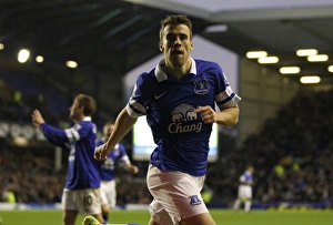 Everton 4 V Stoke City 0 : Goodison Park : 30-11-2013 Prints: Seamus Coleman's Strike: Everton's 4-0 Triumph over Stoke City at Goodison Park