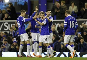 FA Cup Prints: Seamus Coleman's Strike: Everton's Fourth Goal Secures FA Cup Victory over Queens Park Rangers (4-0)