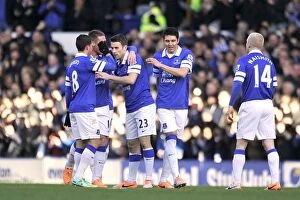 Images Dated 29th December 2013: Seamus Coleman's Stunner: Everton's Game-Winning Goal vs. Southampton (Dec 29, 2013)