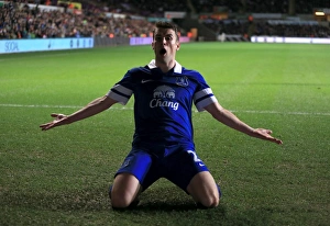 Swansea City 1 V Everton 2 : Liberty Stadium : 22-12-2013 Prints: Seamus Coleman's Stunner: Everton's Game-Winning Goal vs