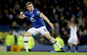 Everton v Swansea City - Goodison Park Collection: Seamus Coleman's Thriller: Everton Takes the Lead Against Swansea City