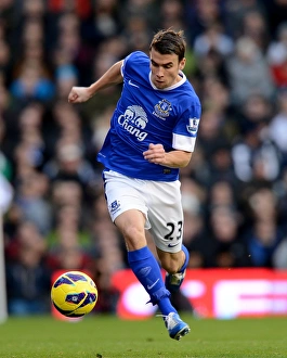 Fulham 2 V Everton 2 : Craven Cottage : 03-11-2012 Prints: Seamus Coleman's Thrilling Performance in the 2-2 Draw: Fulham vs